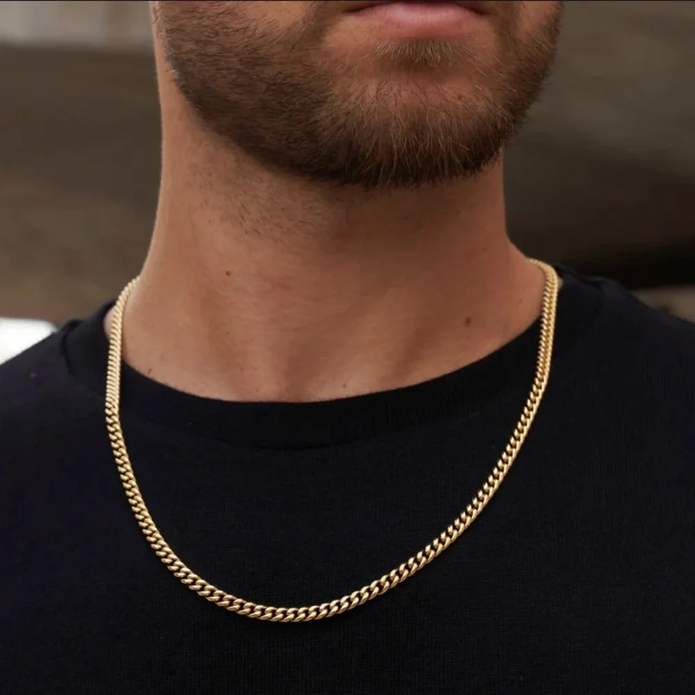 Gld 5mm Cuban Link Chain, Size 20”